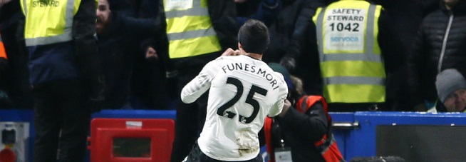 Ramiro Funes Mori hizo un gol de taco, pero a Everton no le alcanzó: empató 3-3 con Chelsea