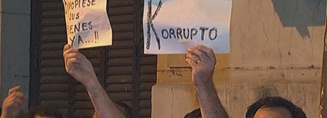 «Chorro», «corrupto» y «devolvé la plata», algunos de los gritos contra Báez y Pérez Gadín