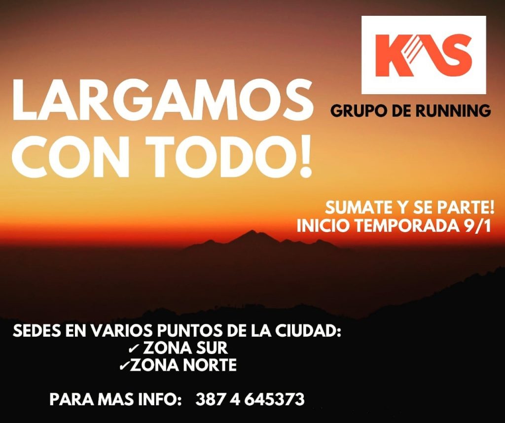 NOTA DEL DIA: ¿Te gusta correr? sumate a Kas Running Team