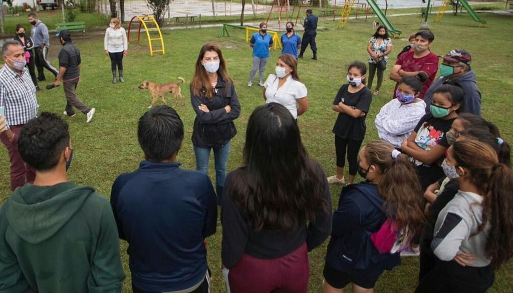 Bettina Romero supervisó las obras Barrio Unión que se realizan con el apoyo de Nación