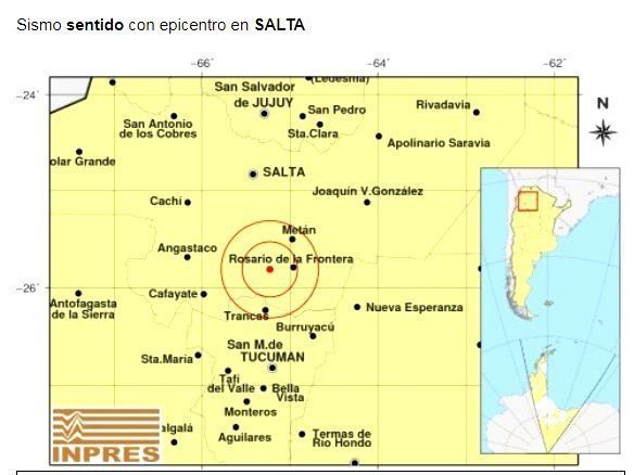 ¿Lo sentiste?: un temblor con epicentro en Rosario de la Frontera madrugó a salteños y tucumanos