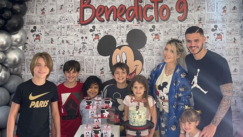 Wanda Nara se lookeó a lo Mickey Mouse para el cumple de su hijo Benedicto