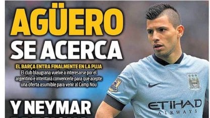 Sport asegura que Barcelona va a fondo por Sergio Agüero