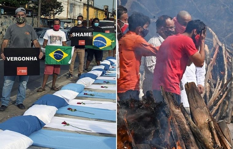 Brasil superó los 400 mil muertos e India preocupa al mundo