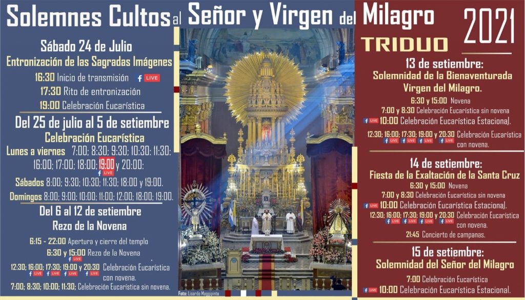 Anuncian la entronización de las imágenes del Milagro