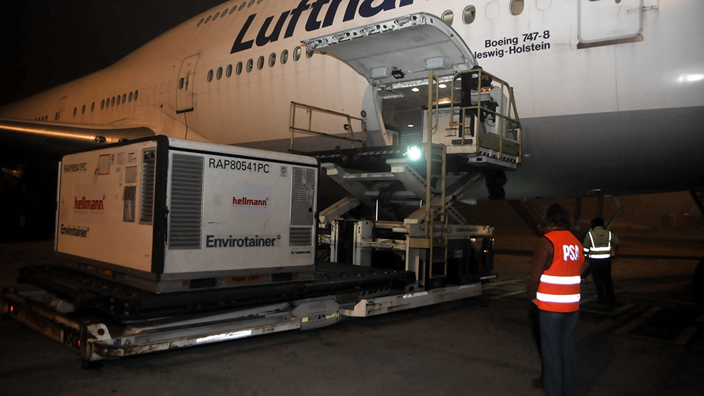 Argentina supera los 47 millones y medio de vacunas recibidas con la llegada de nuevos cargamentos