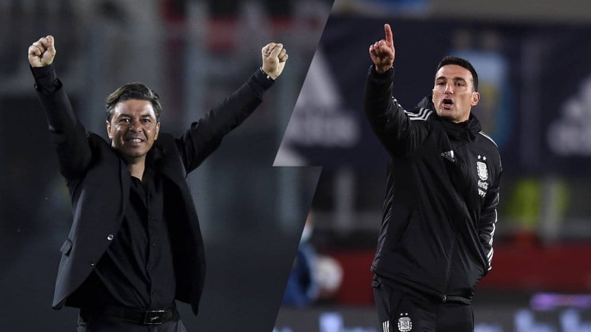 Marcelo Gallardo y Lionel Scaloni, candidatos a mejor entrenador del año en América