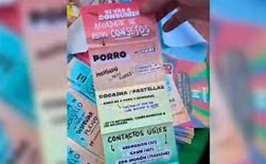 Polémica por un folleto sobre la cocaína que entregó el gobierno de Morón