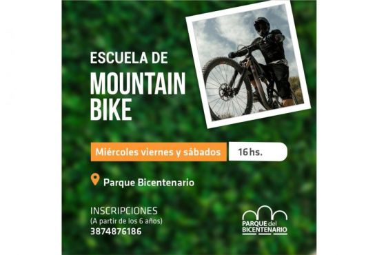 Clases de mountain bike en el Parque del Bicentenario