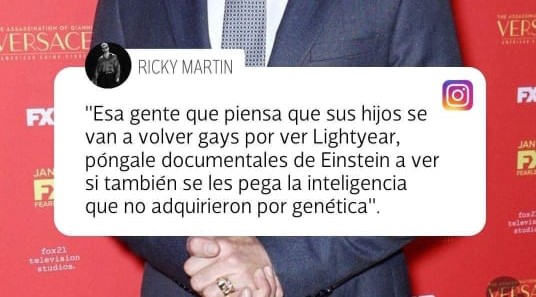 La furia de Ricky Martin por la censura a “Lightyear”