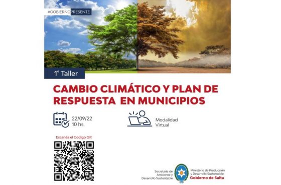 Convocan al 1° taller de “Cambio Climático y Plan de Respuesta en Municipios”