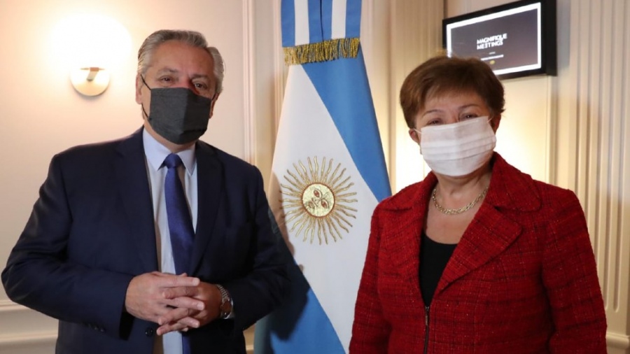 El Presidente se reúne con Georgieva y prepara el discurso que dará ante la ONU