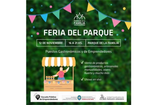 Se realizará una mega feria de emprendedores en el Parque de la Familia