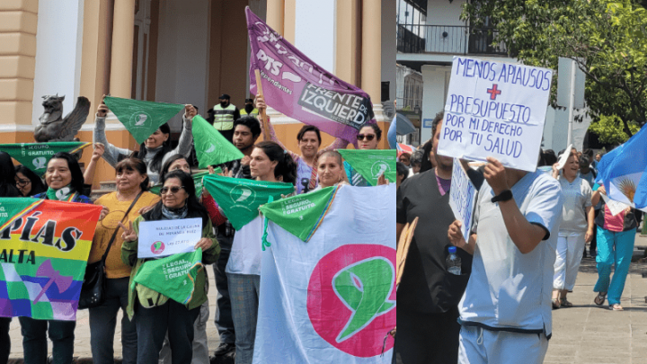 25N en Salta: contra la violencia machista y en apoyo a la lucha del personal de salud
