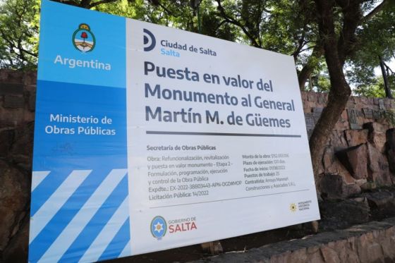 Continúa la segunda etapa de obras para poner en valor el monumento a Güemes