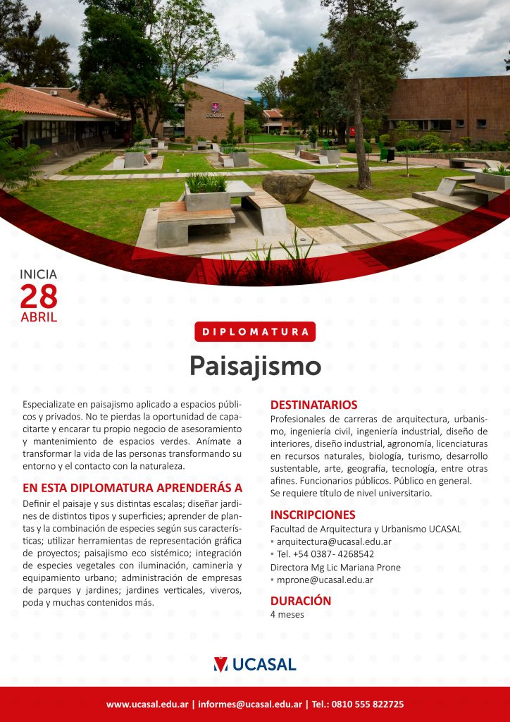 Diplomatura en Paisajismo| Ucasal