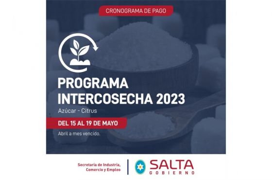 Comenzó el pago del programa Intercosecha