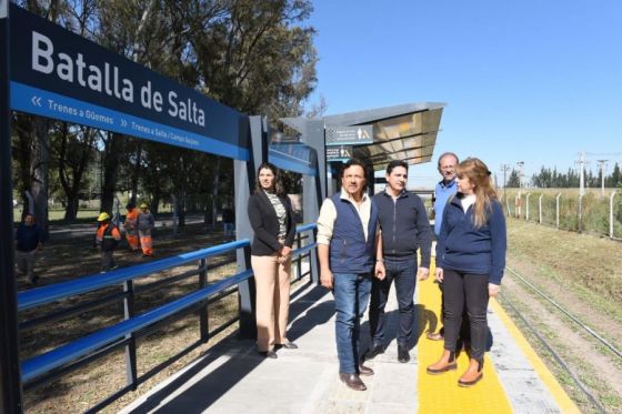 Sáenz, verificó el avance del plan de obras para la reactivación en Salta de los trenes urbanos y de carga