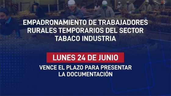 Programa Intercosecha: finalizó la fecha de inscripción