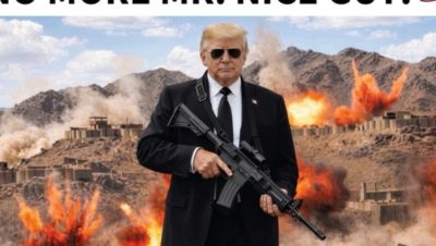 Con una imagen suya armado, Trump volvió a advertir a Irán: «Más les vale espabilar pronto»