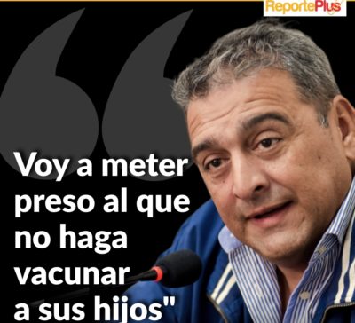 Mangione llevará a la Justicia a padres antivacunas