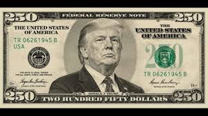 El Tesoro de Estados Unidos impulsa la creación de un billete de US$250 con el rostro de Donald Trump